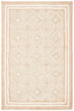 Safavieh Jute Ivory & Natural Geometric Patterned Area Rug