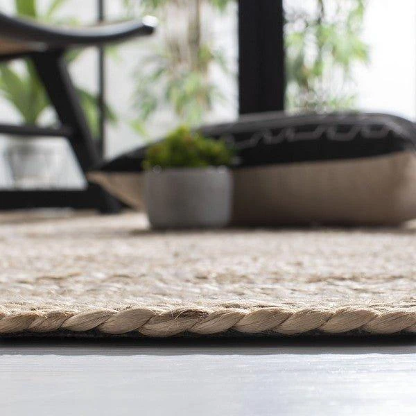 Safavieh Jute Ivory & Natural Geometric Patterned Area Rug 2 Safavieh Jute Ivory & Natural Geometric Patterned Area Rug - Image 2