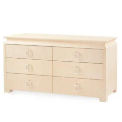 Lacquered Heavy Linen Natural Twill Elina Six Drawer Dresser With Custom Pull Option 28 Lacquered Heavy Linen Natural Twill Elina Six Drawer Dresser With Custom Pull Option -Famous Furniture Store lacquered heavy linen natural twill elina six drawer dresser with custom pull option dressers and armoires the well appointed house 10