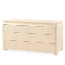 Lacquered Heavy Linen Natural Twill Elina Six Drawer Dresser With Custom Pull Option 32 Lacquered Heavy Linen Natural Twill Elina Six Drawer Dresser With Custom Pull Option -Famous Furniture Store lacquered heavy linen natural twill elina six drawer dresser with custom pull option dressers and armoires the well appointed house 14