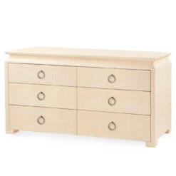 Lacquered Heavy Linen Natural Twill Elina Six Drawer Dresser With Custom Pull Option 33 Lacquered Heavy Linen Natural Twill Elina Six Drawer Dresser With Custom Pull Option -Famous Furniture Store lacquered heavy linen natural twill elina six drawer dresser with custom pull option dressers and armoires the well appointed house 15