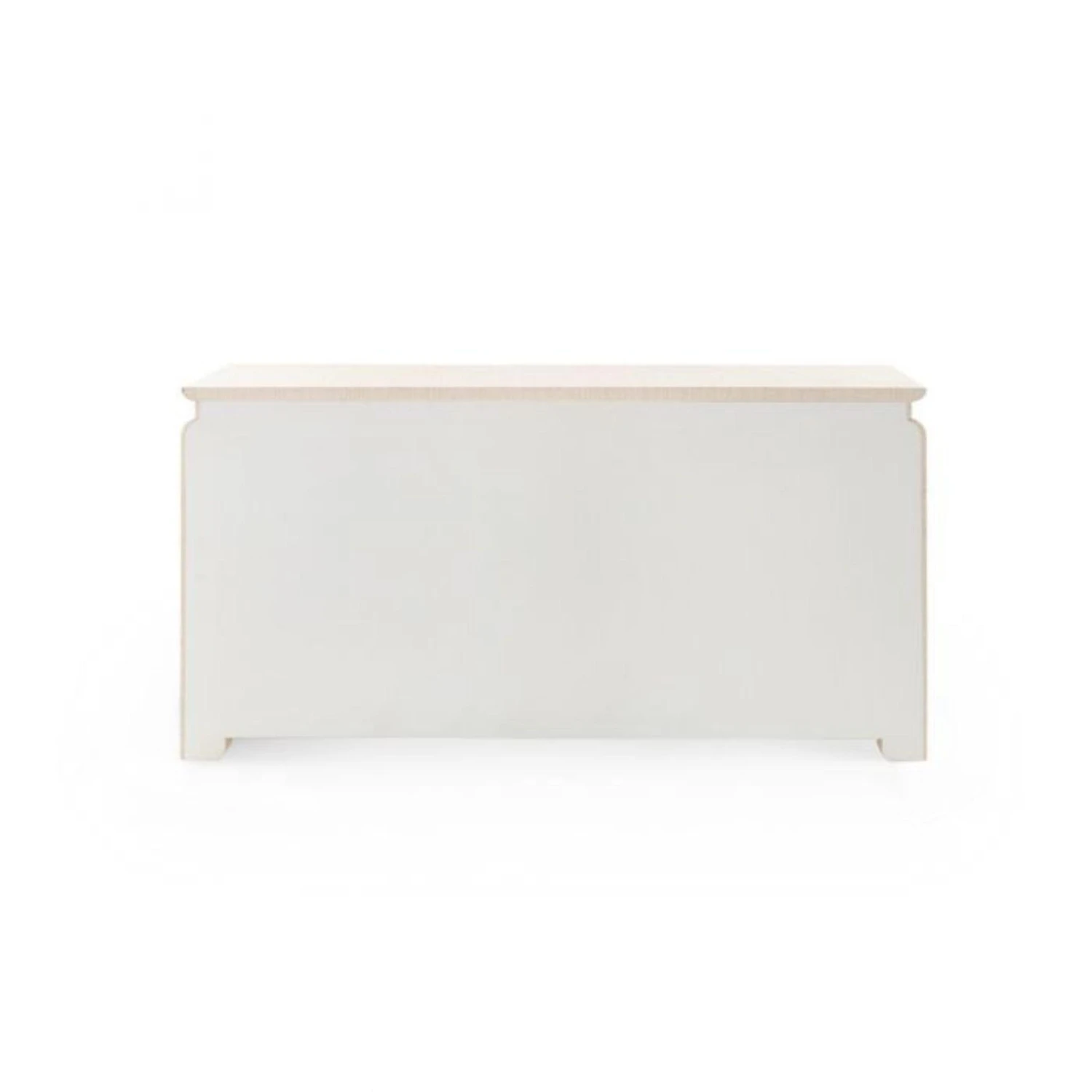 Lacquered Heavy Linen Natural Twill Elina Six Drawer Dresser With Custom Pull Option 3 Lacquered Heavy Linen Natural Twill Elina Six Drawer Dresser With Custom Pull Option - Image 3