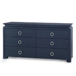 Lacquered Heavy Linen Storm Blue Elina Six Drawer Dresser With Custom Pull Option 31 Lacquered Heavy Linen Storm Blue Elina Six Drawer Dresser With Custom Pull Option -Famous Furniture Store lacquered heavy linen storm blue elina six drawer dresser with custom pull option dressers and armoires the well appointed house 13