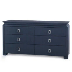 Lacquered Heavy Linen Storm Blue Elina Six Drawer Dresser With Custom Pull Option 34 Lacquered Heavy Linen Storm Blue Elina Six Drawer Dresser With Custom Pull Option -Famous Furniture Store lacquered heavy linen storm blue elina six drawer dresser with custom pull option dressers and armoires the well appointed house 16