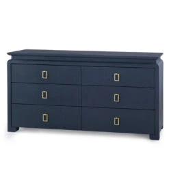 Lacquered Heavy Linen Storm Blue Elina Six Drawer Dresser With Custom Pull Option 35 Lacquered Heavy Linen Storm Blue Elina Six Drawer Dresser With Custom Pull Option -Famous Furniture Store lacquered heavy linen storm blue elina six drawer dresser with custom pull option dressers and armoires the well appointed house 17