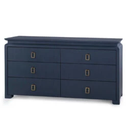 Lacquered Heavy Linen Storm Blue Elina Six Drawer Dresser With Custom Pull Option 36 Lacquered Heavy Linen Storm Blue Elina Six Drawer Dresser With Custom Pull Option -Famous Furniture Store lacquered heavy linen storm blue elina six drawer dresser with custom pull option dressers and armoires the well appointed house 18