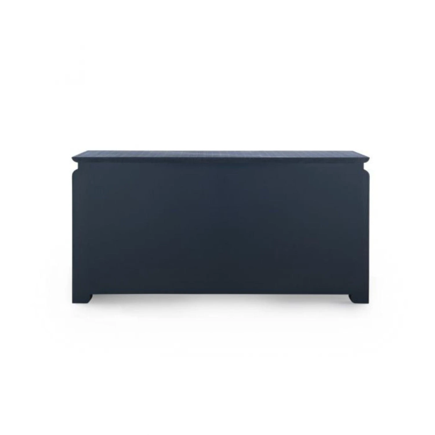 Lacquered Heavy Linen Storm Blue Elina Six Drawer Dresser With Custom Pull Option 3 Lacquered Heavy Linen Storm Blue Elina Six Drawer Dresser With Custom Pull Option - Image 3