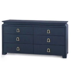 Lacquered Heavy Linen Storm Blue Elina Six Drawer Dresser With Custom Pull Option 26 Lacquered Heavy Linen Storm Blue Elina Six Drawer Dresser With Custom Pull Option -Famous Furniture Store lacquered heavy linen storm blue elina six drawer dresser with custom pull option dressers and armoires the well appointed house 8