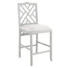 Lacquered Oak Bamboo Fretwork Hampton Counter Stool