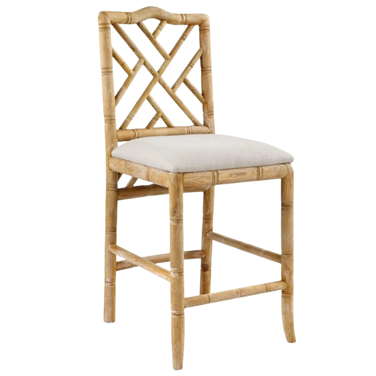 Lacquered Oak Bamboo Fretwork Hampton Counter Stool 13 Lacquered Oak Bamboo Fretwork Hampton Counter Stool - Image 13
