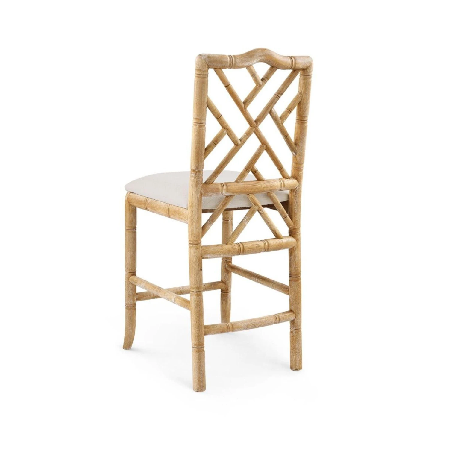 Lacquered Oak Bamboo Fretwork Hampton Counter Stool 15 Lacquered Oak Bamboo Fretwork Hampton Counter Stool - Image 15