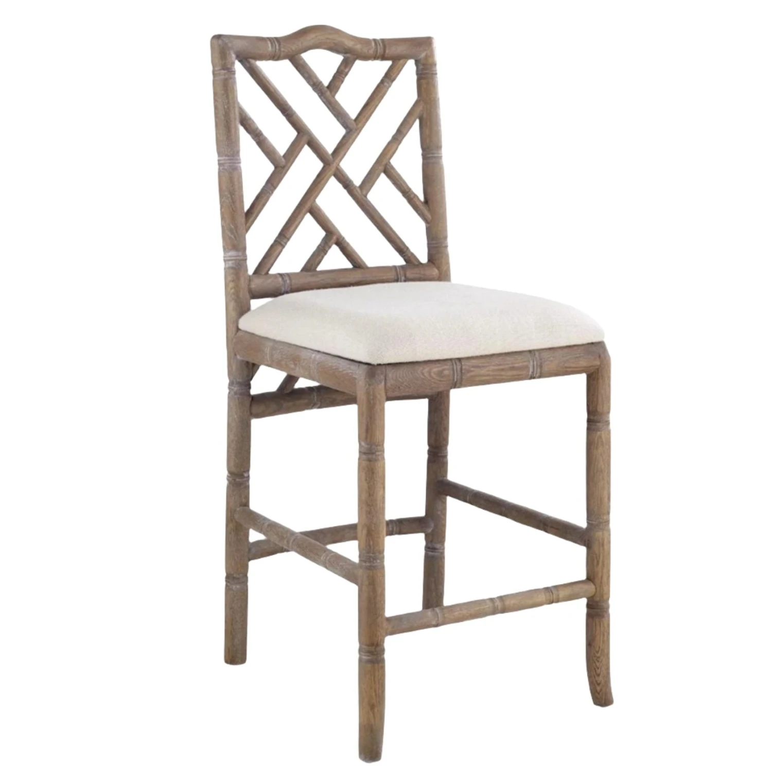 Lacquered Oak Bamboo Fretwork Hampton Counter Stool 19 Lacquered Oak Bamboo Fretwork Hampton Counter Stool - Image 19