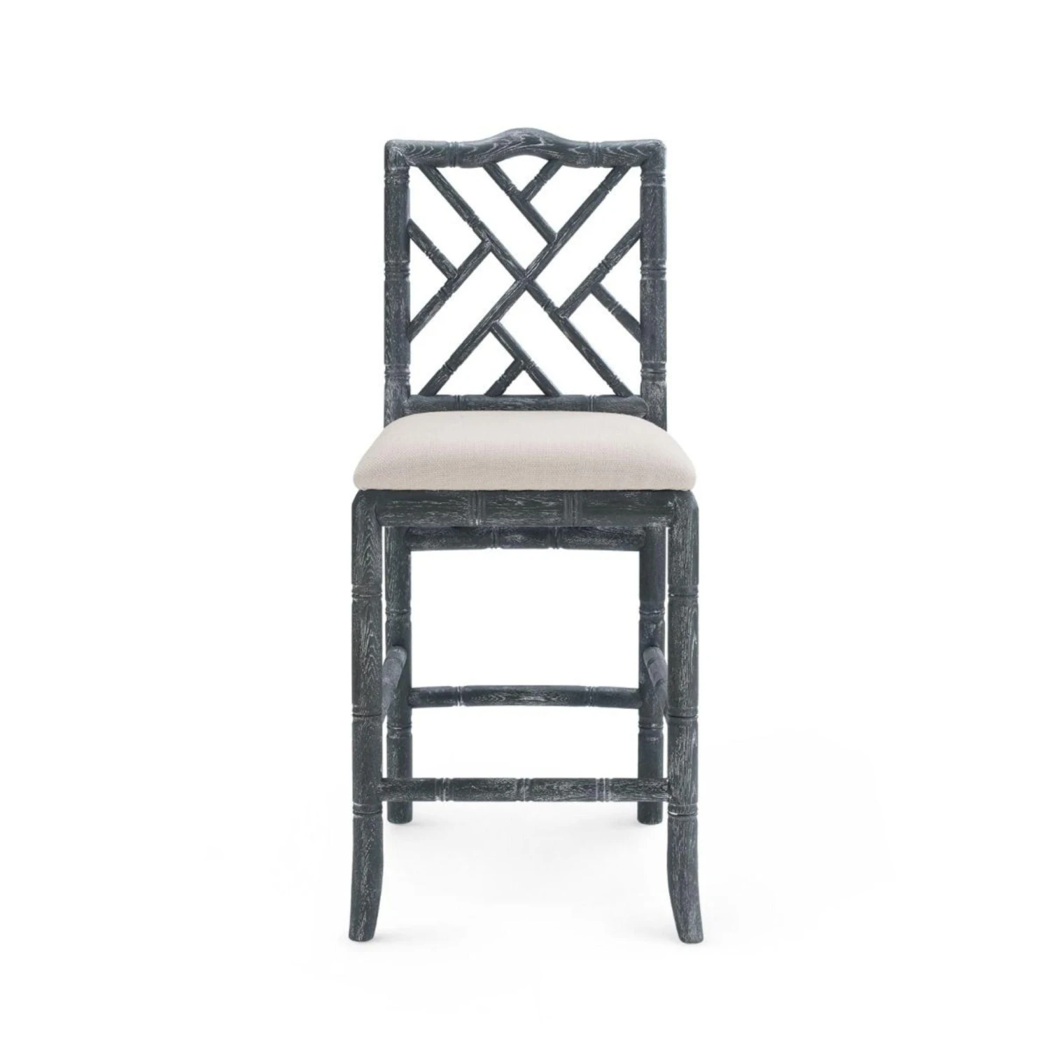 Lacquered Oak Bamboo Fretwork Hampton Counter Stool 8 Lacquered Oak Bamboo Fretwork Hampton Counter Stool - Image 8