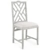 Lacquered Oak Bamboo Fretwork Hampton Side Chair