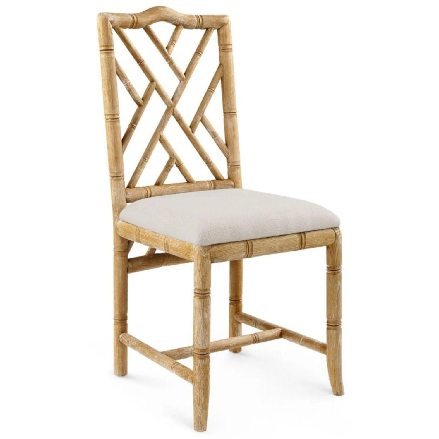 Lacquered Oak Bamboo Fretwork Hampton Side Chair 13 Lacquered Oak Bamboo Fretwork Hampton Side Chair - Image 13