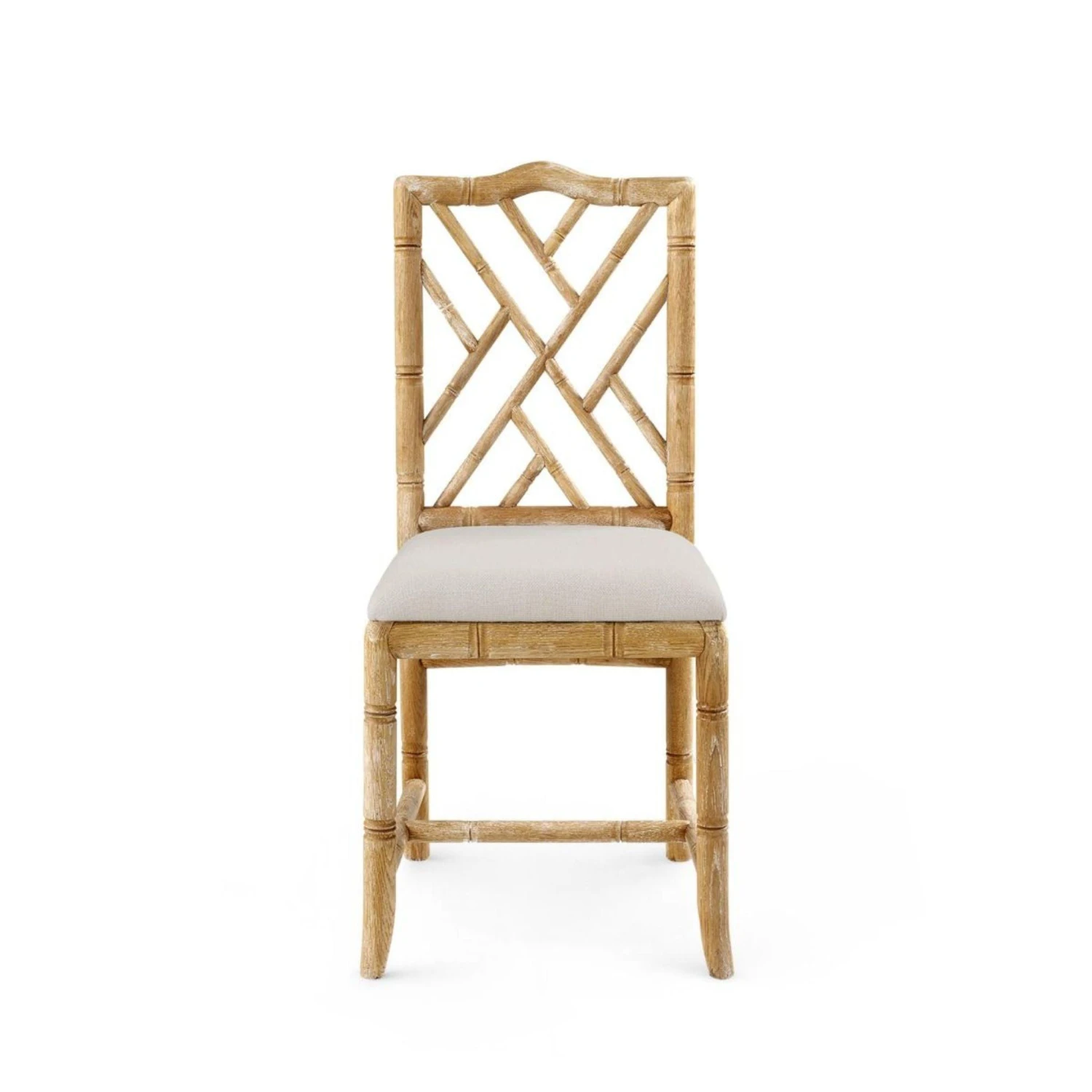 Lacquered Oak Bamboo Fretwork Hampton Side Chair 14 Lacquered Oak Bamboo Fretwork Hampton Side Chair - Image 14