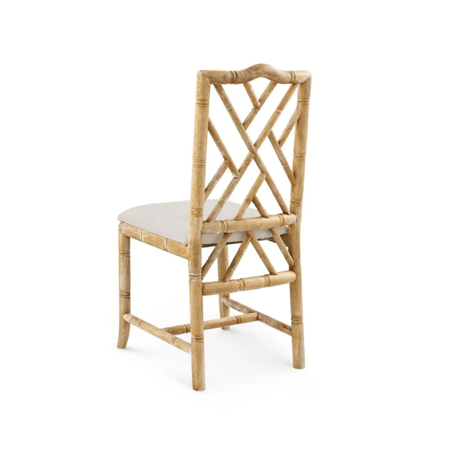 Lacquered Oak Bamboo Fretwork Hampton Side Chair 15 Lacquered Oak Bamboo Fretwork Hampton Side Chair - Image 15