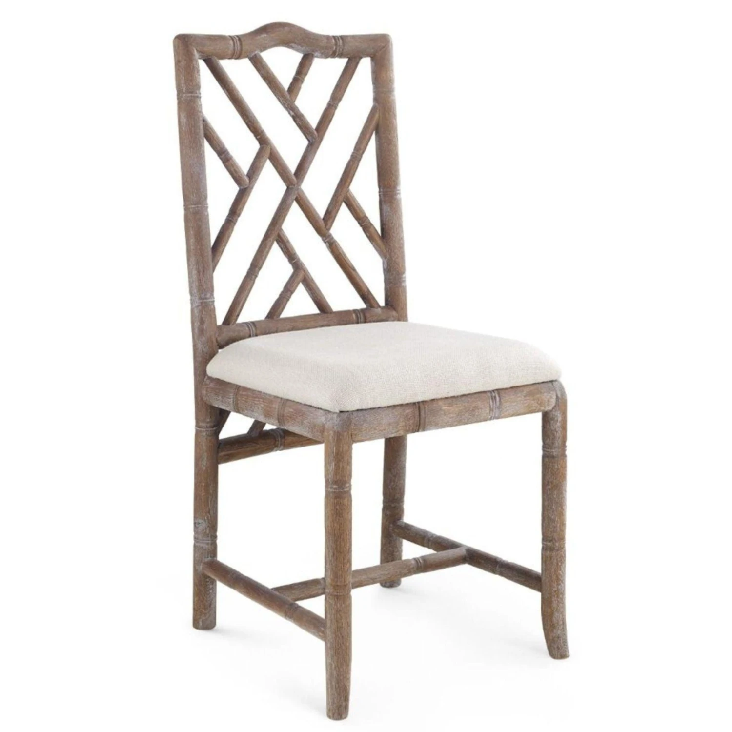 Lacquered Oak Bamboo Fretwork Hampton Side Chair 19 Lacquered Oak Bamboo Fretwork Hampton Side Chair - Image 19