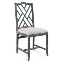 Lacquered Oak Bamboo Fretwork Hampton Side Chair 26 Lacquered Oak Bamboo Fretwork Hampton Side Chair -Famous Furniture Store lacquered oak bamboo fretwork hampton side chair dining chairs the well appointed house 7