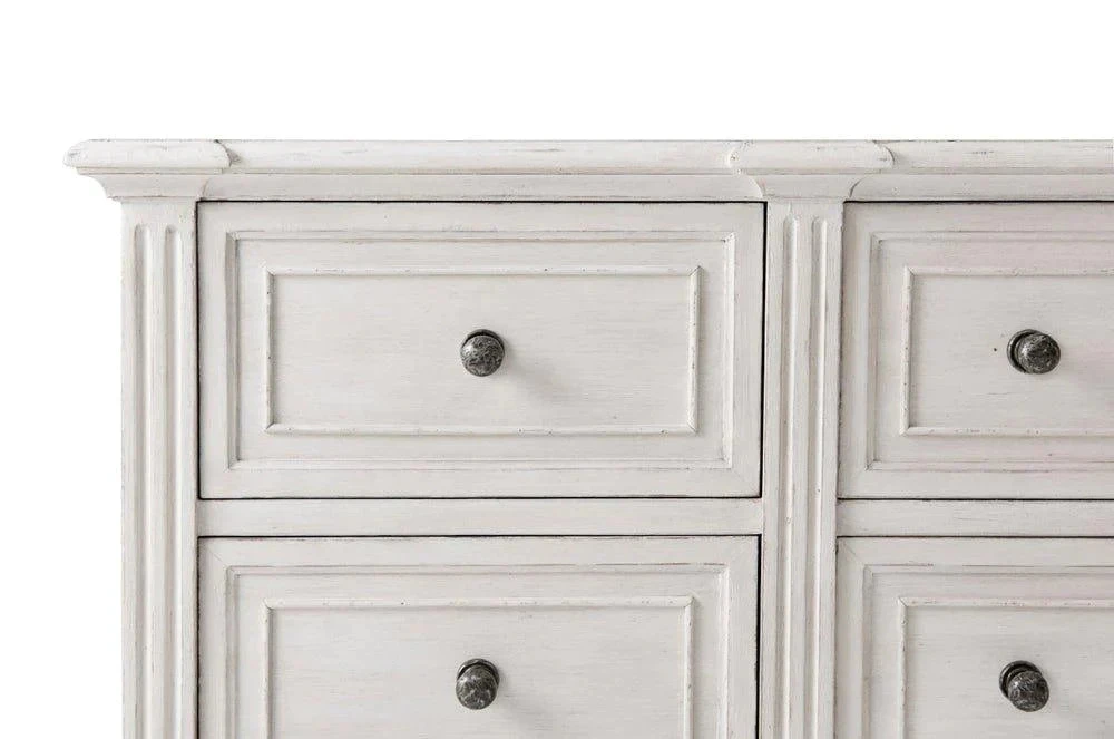 Laurent Nine Panel Drawer Dresser With Antique Pewter Pulls 5 Laurent Nine Panel Drawer Dresser With Antique Pewter Pulls - Image 5