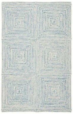 Safavieh Light Blue & Ivory Hand Tufted Geometric Motif Area Rug