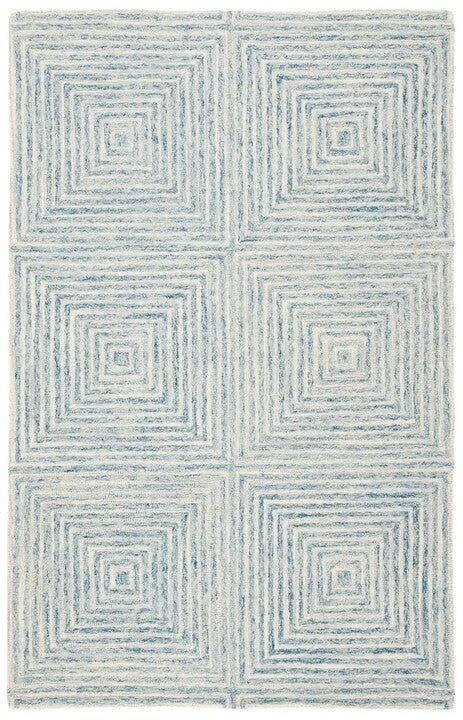 Safavieh Light Blue & Ivory Hand Tufted Geometric Motif Area Rug 1 Safavieh Light Blue & Ivory Hand Tufted Geometric Motif Area Rug