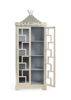 Limed Oak Fretwork Cabinet With Gray Interior -Famous Furniture Store limed oak fretwork cabinet with gray interior buffets and sideboards the well appointed house 3 9c9717f9 5f54 4147 a489 2d331ff92782