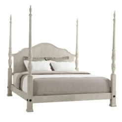 Limestone Painted Middleton Four Poster King Bed