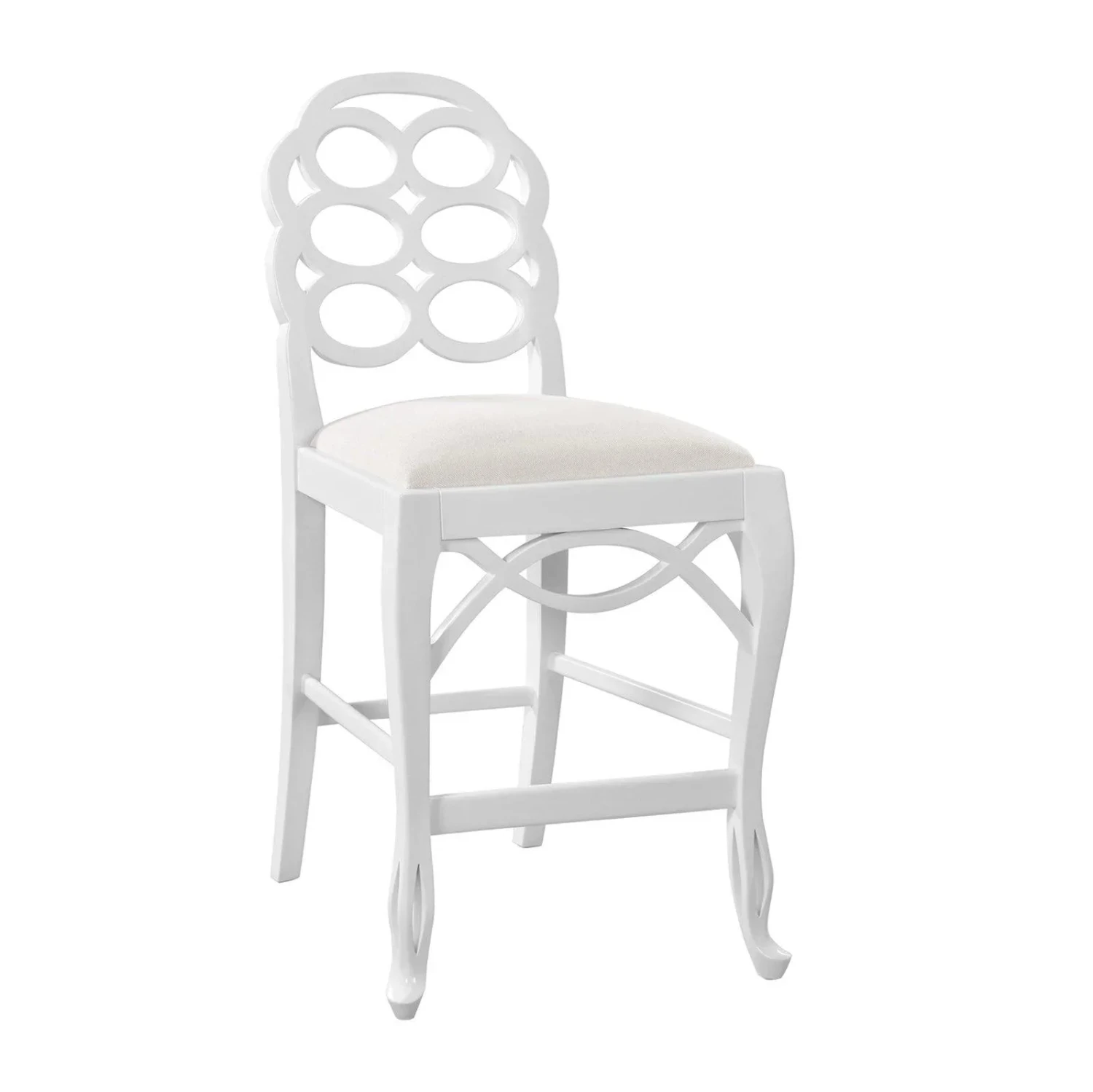 Loop Counter Stool In Eggshell White 1 Loop Counter Stool In Eggshell White