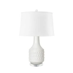 Mariah Lamp Base In White Cloud
