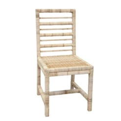 Harvested Rattan Wicker Nautical Inspired Dining Chair