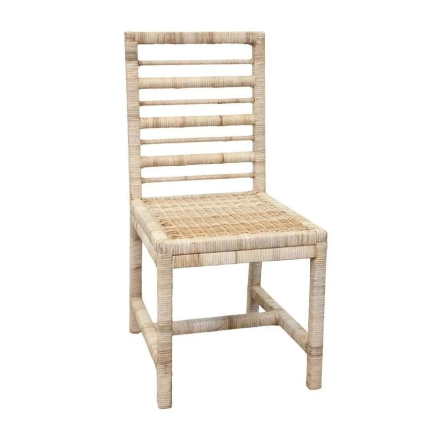 Harvested Rattan Wicker Nautical Inspired Dining Chair 1 Harvested Rattan Wicker Nautical Inspired Dining Chair
