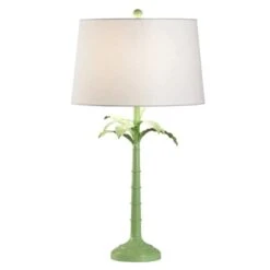 Meg Braff Green Palm Frond Table Lamp