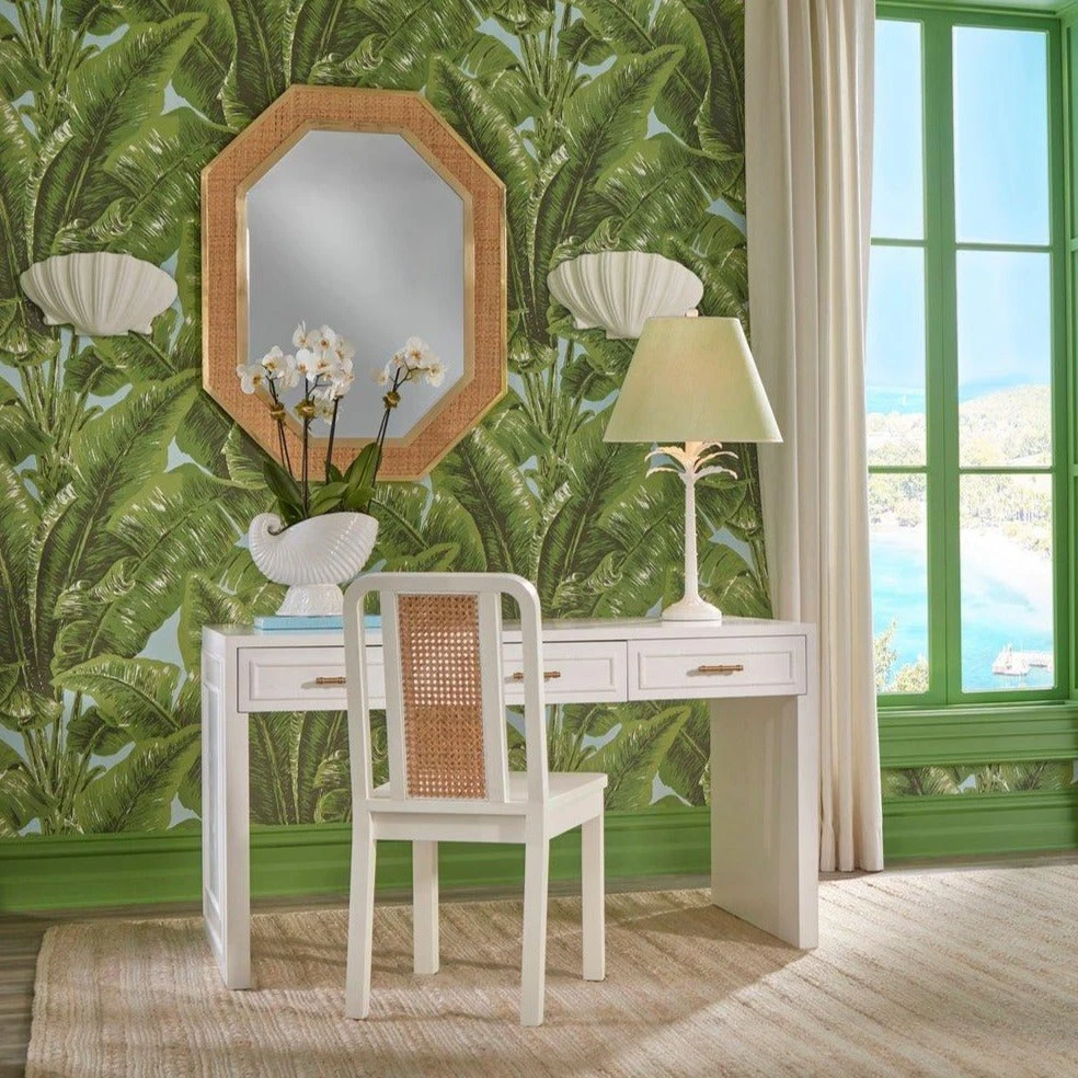 Meg Braff White Palm Frond Table Lamp 3 Meg Braff White Palm Frond Table Lamp - Image 3