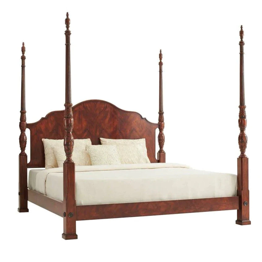 Middleton Rice Four Poster Mahogany King Bed 1 Middleton Rice Four Poster Mahogany King Bed