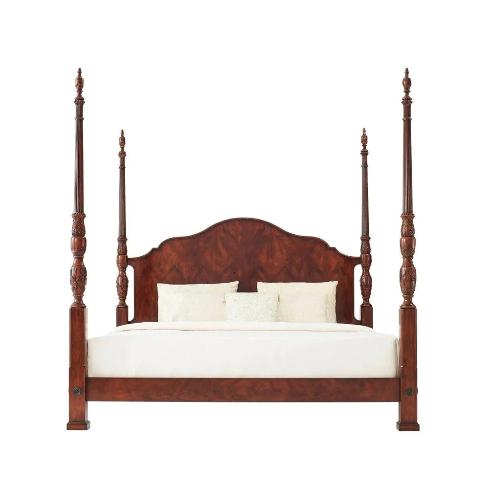Middleton Rice Four Poster Mahogany King Bed 2 Middleton Rice Four Poster Mahogany King Bed - Image 2