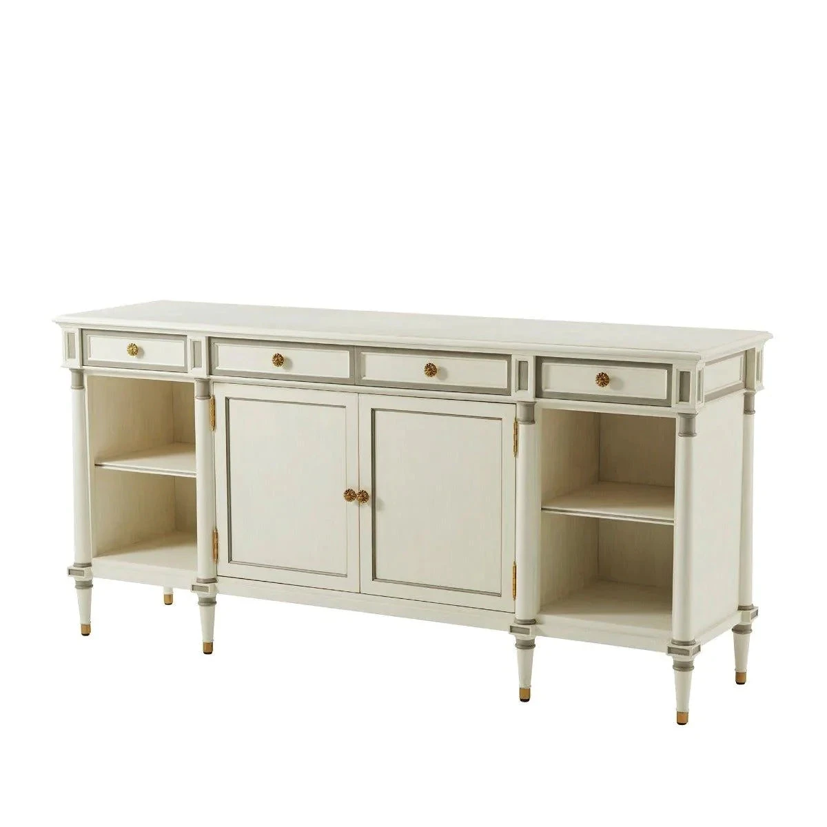Modern Andrew Buffet Cabinet With Brass Accents 1 Modern Andrew Buffet Cabinet With Brass Accents