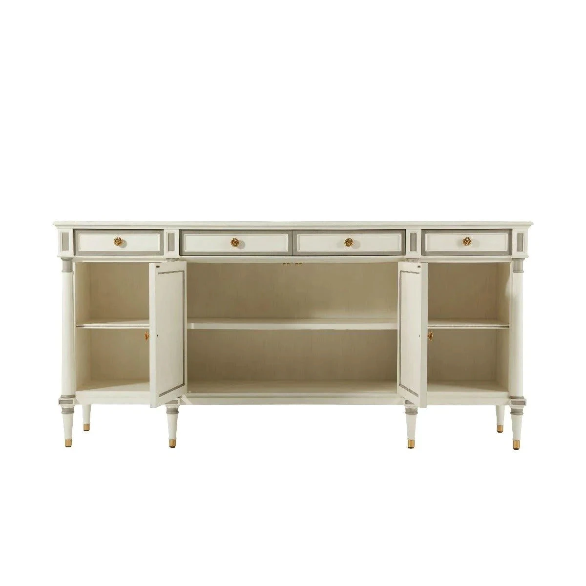 Modern Andrew Buffet Cabinet With Brass Accents 2 Modern Andrew Buffet Cabinet With Brass Accents - Image 2
