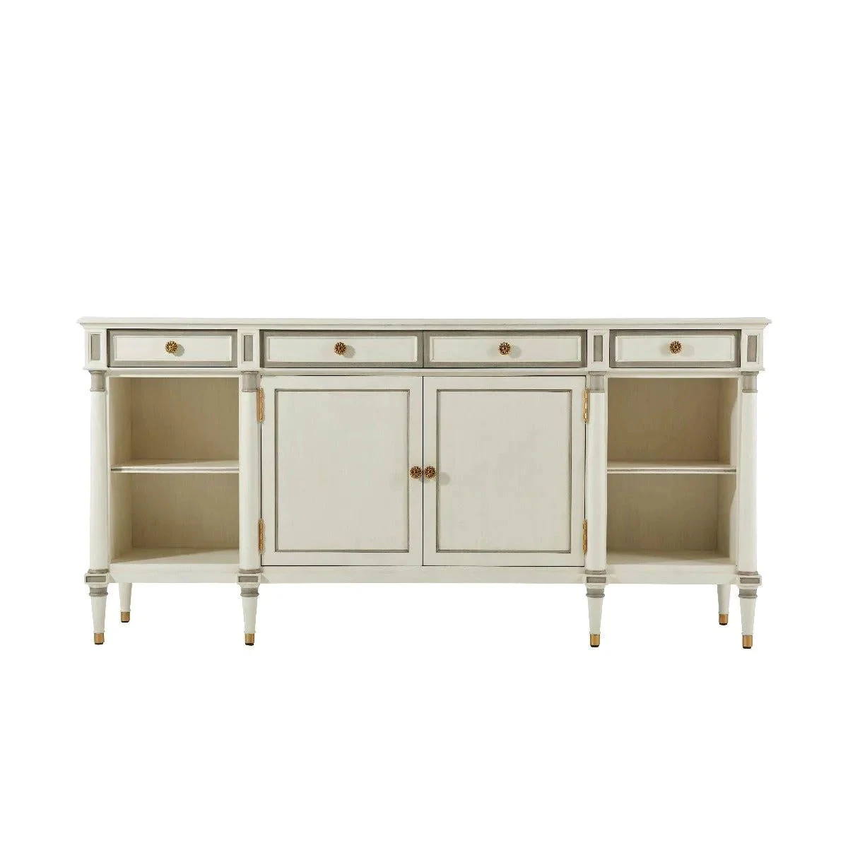 Modern Andrew Buffet Cabinet With Brass Accents 3 Modern Andrew Buffet Cabinet With Brass Accents - Image 3