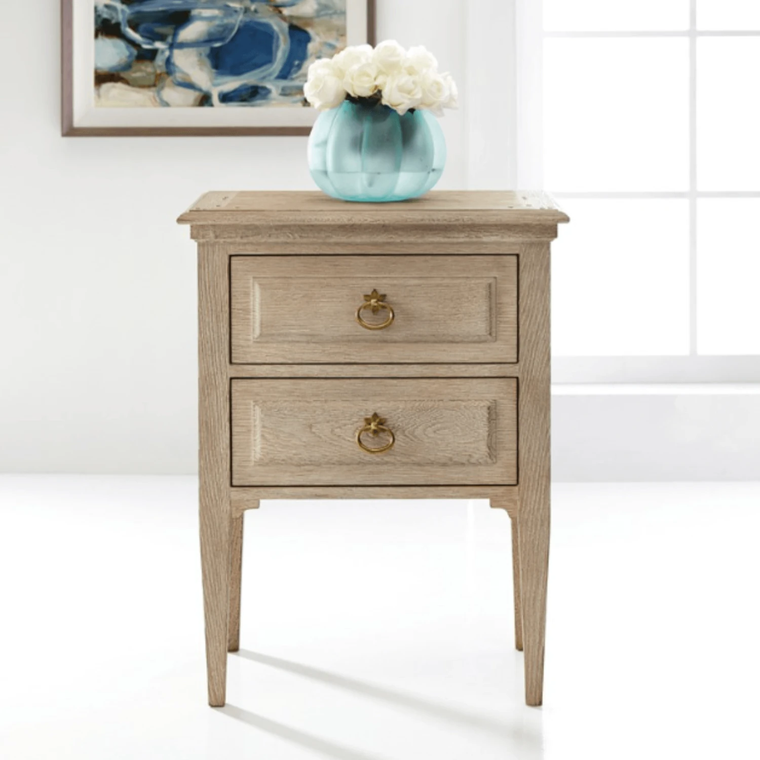 Modern History Weathered Oak Bedside Chest 2 Modern History Weathered Oak Bedside Chest - Image 2
