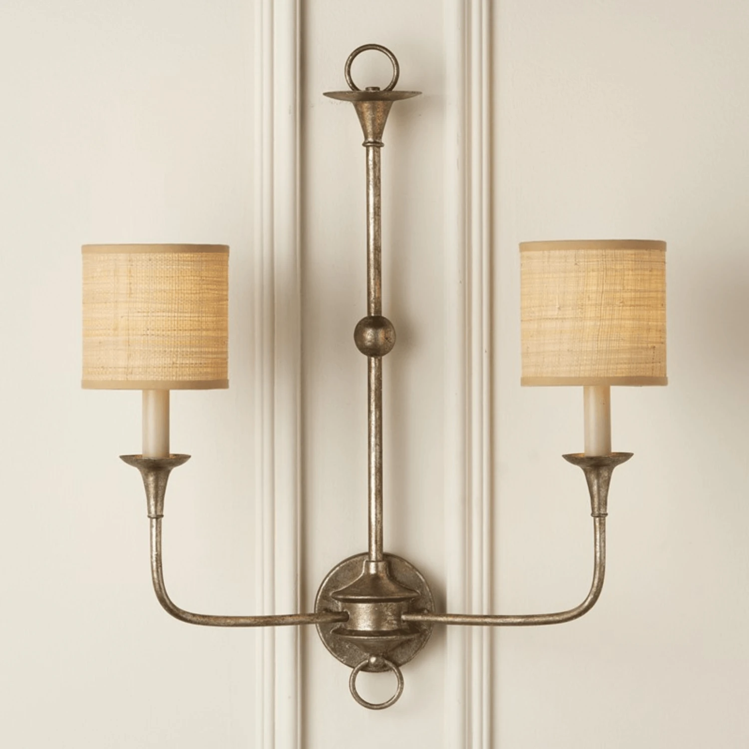 Natural Grasscloth Drum Chandelier Shade 3 Natural Grasscloth Drum Chandelier Shade - Image 3