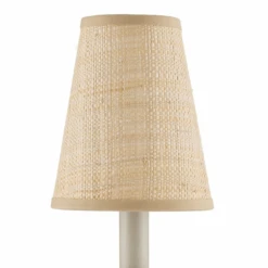 Natural Grasscloth Tapered Chandelier Shade