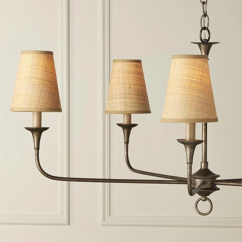 Natural Grasscloth Tapered Chandelier Shade 5 Natural Grasscloth Tapered Chandelier Shade - Image 5