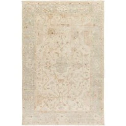 Normandy Beige & Grey Wool Rug, Available In A Variety Of Sizes