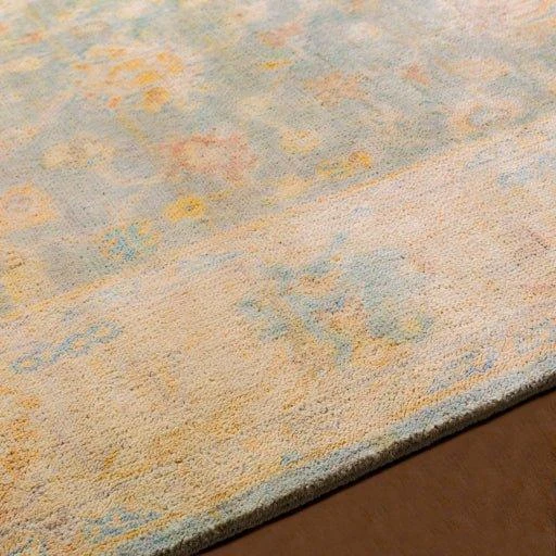 Normandy Hand Knotted Blue & Beige Area Rug -Available In A Variety Of Sizes 6 Normandy Hand Knotted Blue & Beige Area Rug -Available In A Variety Of Sizes - Image 6