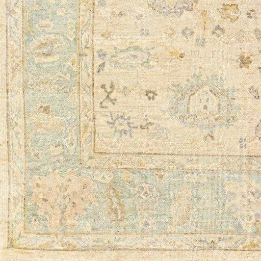 Normandy Hand Knotted Seafoam & Beige Floral Area Rug -Available In A Variety Of Sizes 5 Normandy Hand Knotted Seafoam & Beige Floral Area Rug -Available In A Variety Of Sizes - Image 5