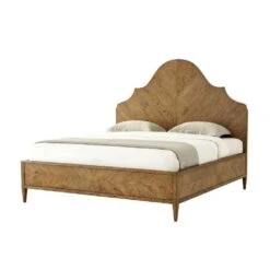Nova Hand-Veneered Rustic Oak King Bed