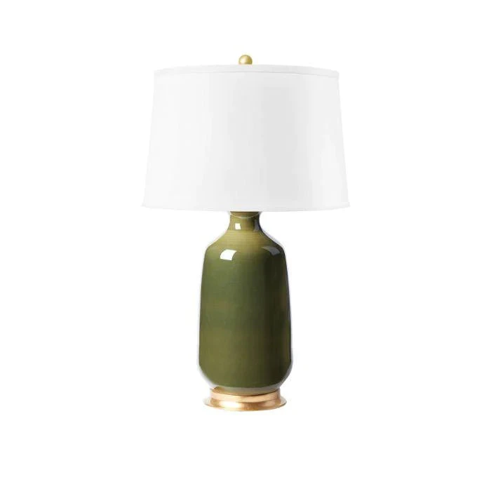 Olive Green Carolyn Glazed Porcelain Table Lamp Base 1 Olive Green Carolyn Glazed Porcelain Table Lamp Base