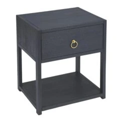 Navy One Drawer Side Table 9 Navy One Drawer Side Table -Famous Furniture Store one drawer end table with shelf and gold metallic hardware in navy nightstands and chests the well appointed house 2 c6e4302e 3492 4ab5 b262 f7963499b20a