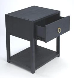 Navy One Drawer Side Table 10 Navy One Drawer Side Table -Famous Furniture Store one drawer end table with shelf and gold metallic hardware in navy nightstands and chests the well appointed house 3 6521b608 33fa 461b a5fc 54f6a990c6cd